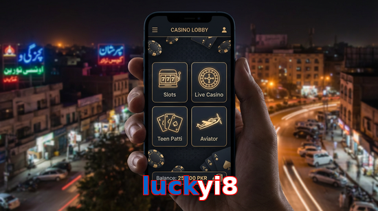 Main screen of Luckyi8 app page for PK players